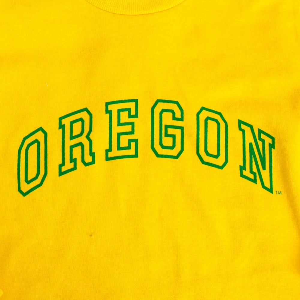 Arched Oregon, Third Street, Yellow, Long Sleeve, Cotton, Kids, Youth, Outline design, Dual stripe, T-Shirt, 843196